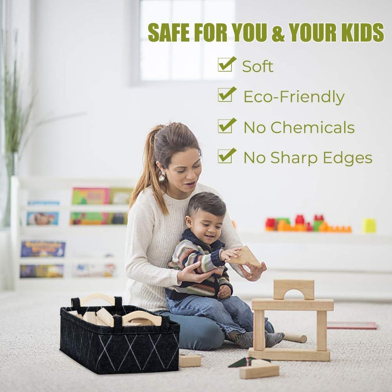 KWLET Storage Baskets Bin Narrow Long Basket for Closet Decorative Cube Nursery Container for Toys Towels Tissues Toiletry Caddy Car Organizer Dark GRAY - Image 5